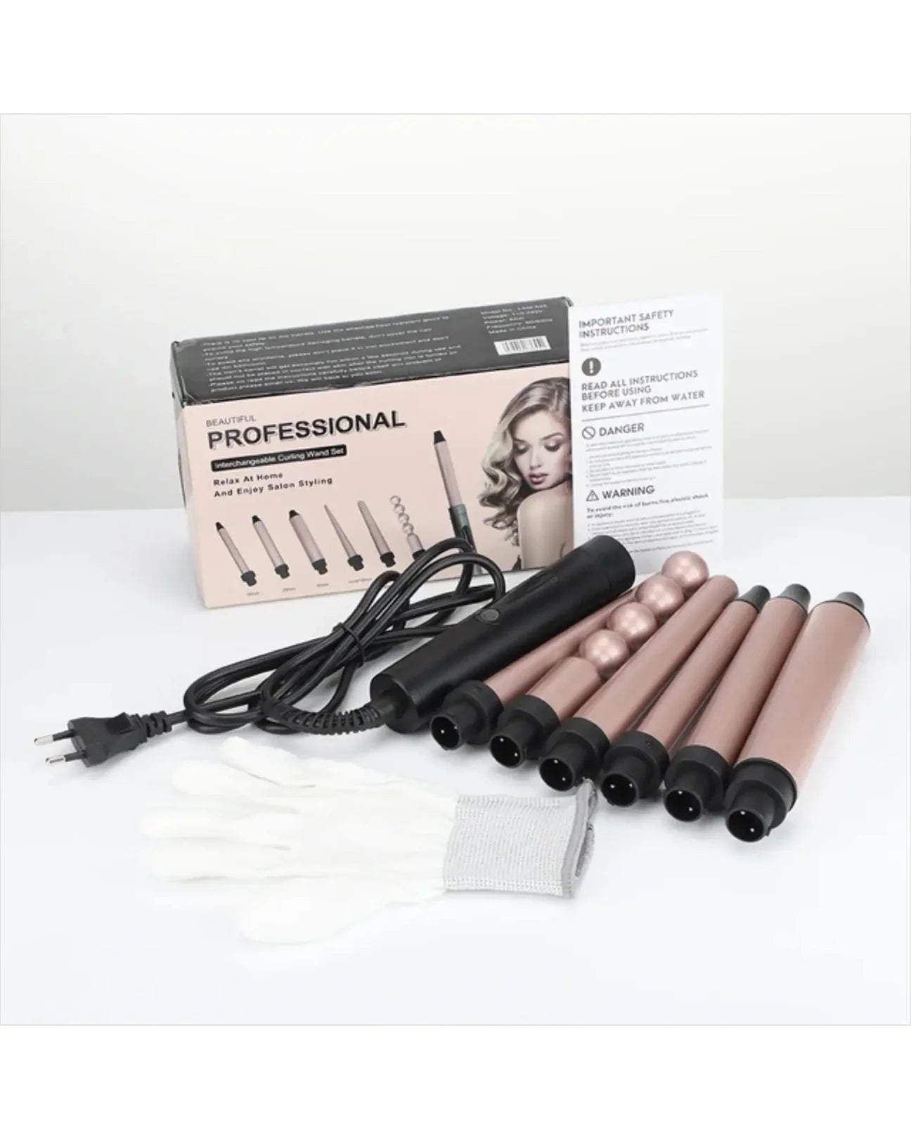 Piastra per Capelli 6 in 1 – Kit Professionale con Barilotti Intercambiabili