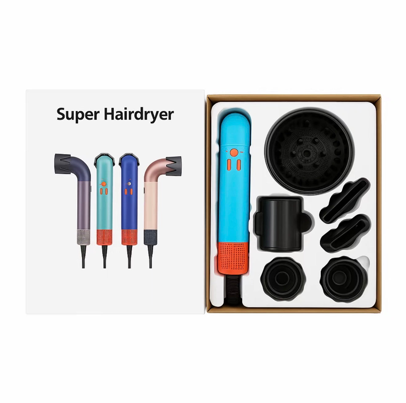 Asciugacapelli Professionale 6-in-1 – Tecnologia Vortex Air