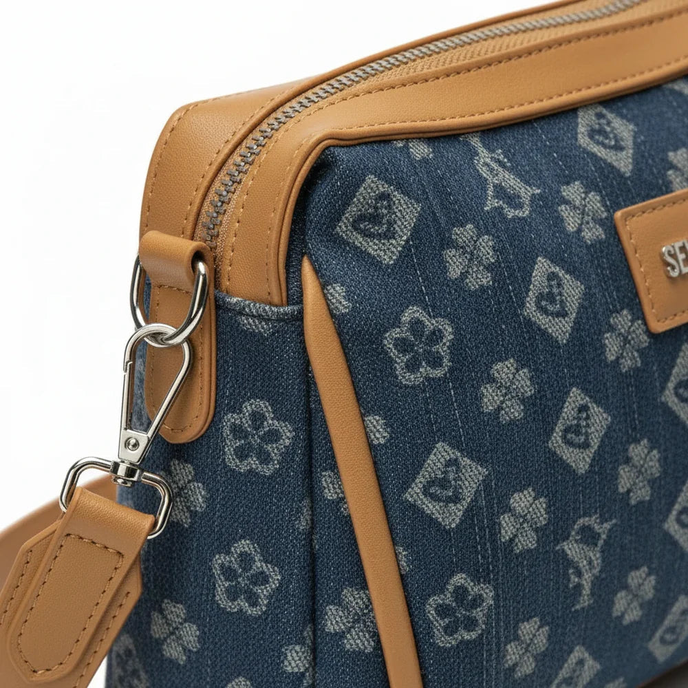Borsa Crossbody Donna Denim Signature Premium - Tracolla Regolabile, 4 Colori | Urban Chic