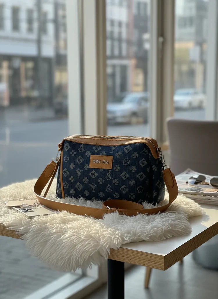 Borsa Crossbody Donna Denim Signature Premium - Tracolla Regolabile, 4 Colori | Urban Chic
