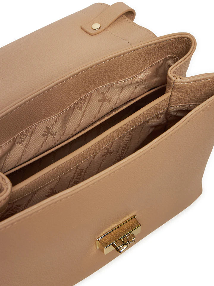 Patrizia Pepe Borsa a Tracolla Donna Beige - Logo Firmato, Ecopelle Raffinata, Tracolla Regolabile