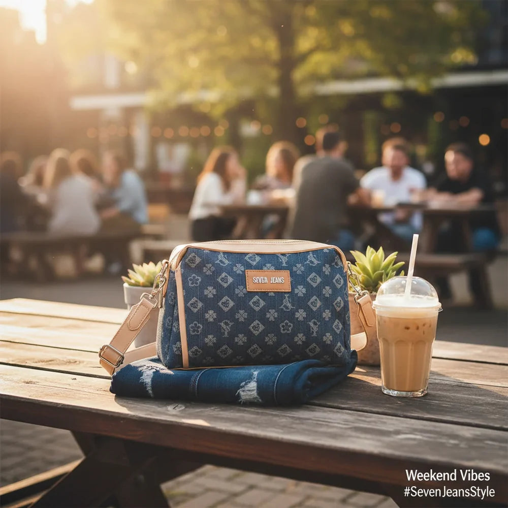 Borsa Crossbody Donna Denim Signature Premium - Tracolla Regolabile, 4 Colori | Urban Chic