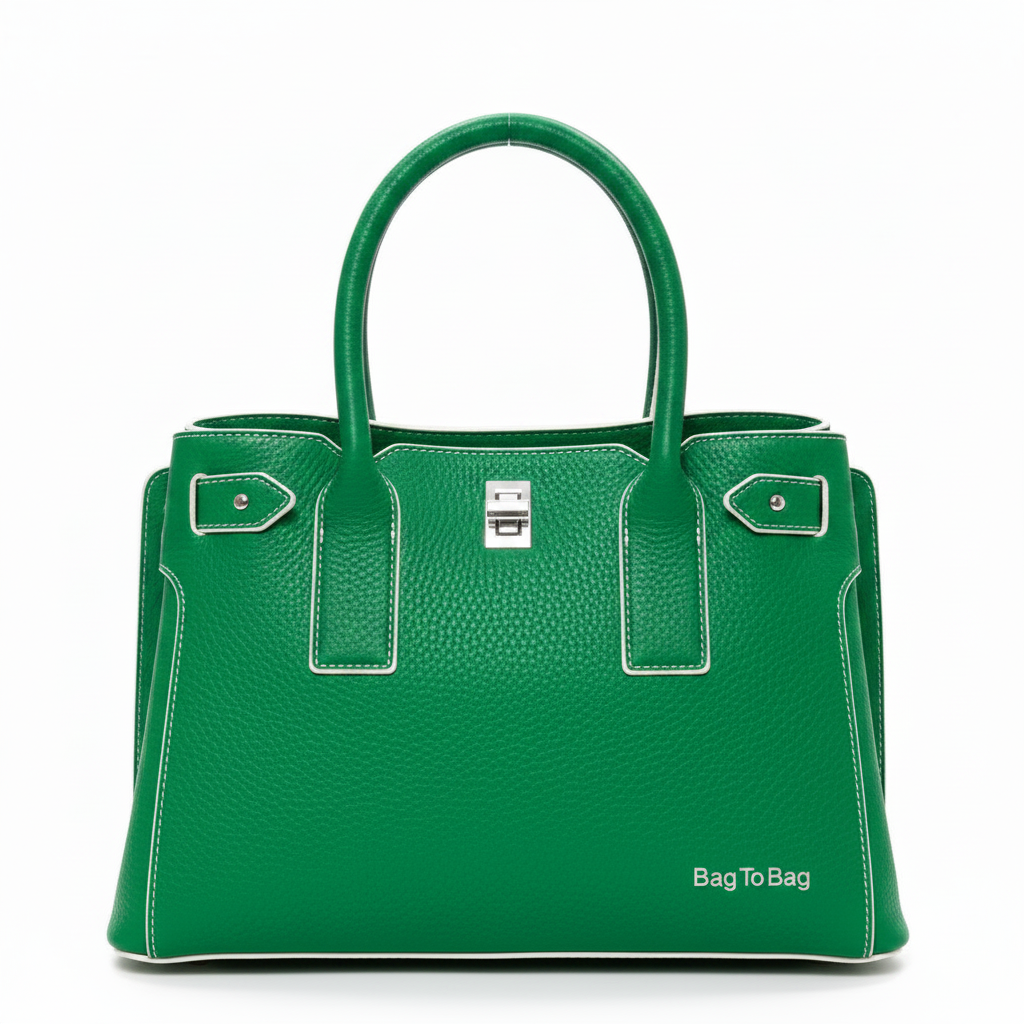 Turbo Bags Borsa a Mano Donna Verde Lime - Ecopelle Strutturata, Elegante e Capiente | Colore Vivace