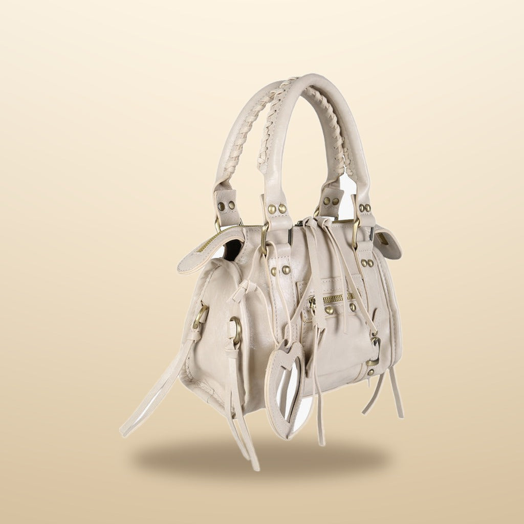 Solada Mini Borsa a Mano Donna in Ecopelle Beige