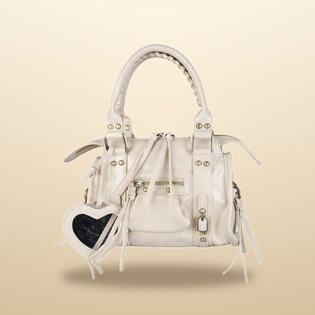 Solada Mini Borsa a Mano Donna in Ecopelle Beige