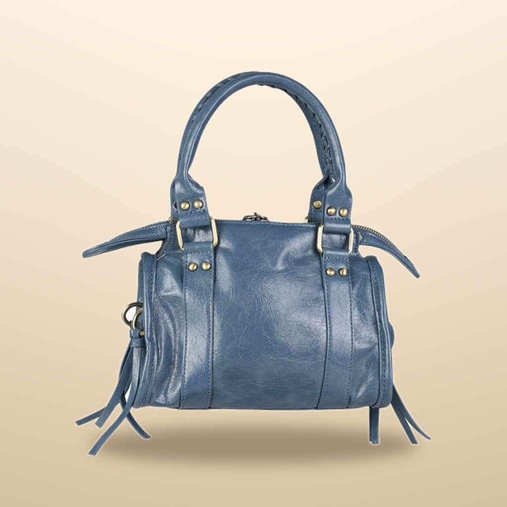 Solada Mini Borsa a Mano Donna in Ecopelle Blu