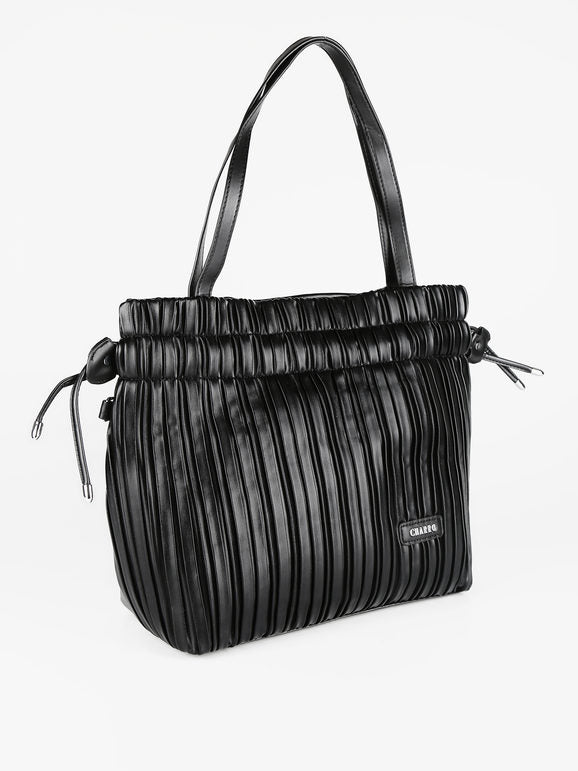 Borsa a spalla con trama lavorata