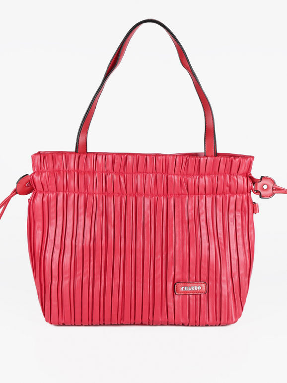 Borsa a spalla con trama lavorata