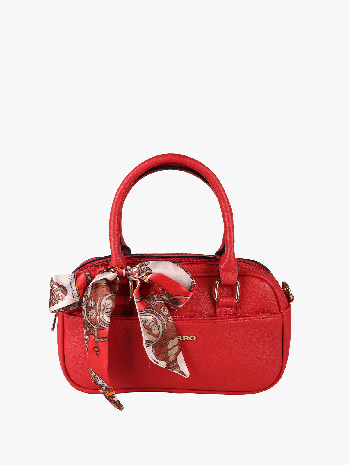 Borsa a mano Charro rossa con foulard