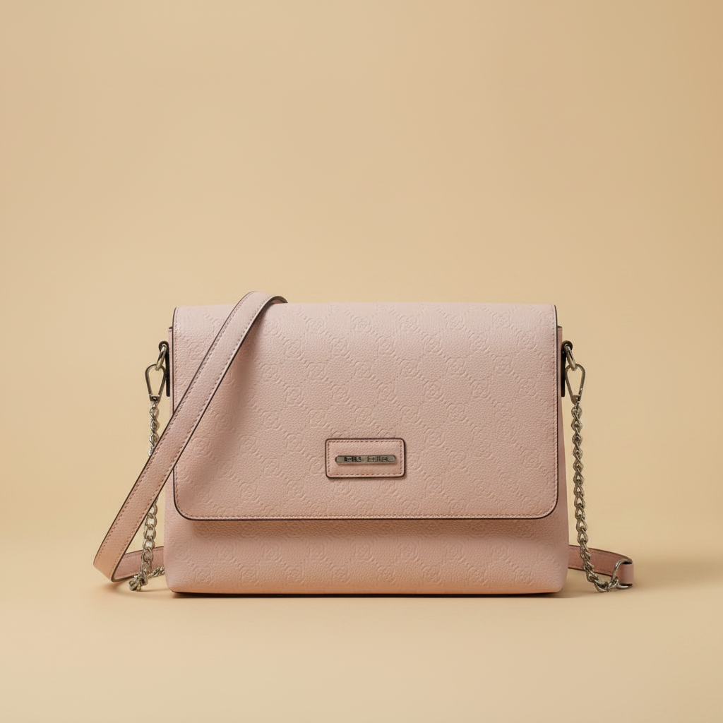 Borsa Crossbody Rosa con Catena