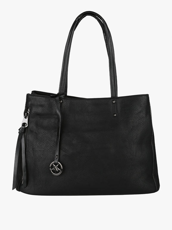 Solada Borsa Donna in Ecopelle con Doppi Manici – Blu, Marrone, Nero