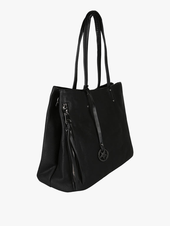 Solada Borsa Donna in Ecopelle con Doppi Manici – Blu, Marrone, Nero