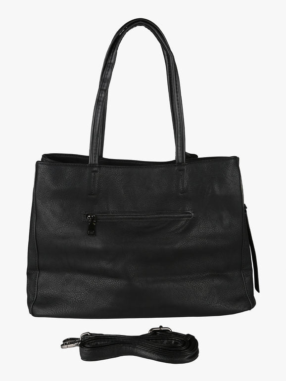 Solada Borsa Donna in Ecopelle con Doppi Manici – Blu, Marrone, Nero