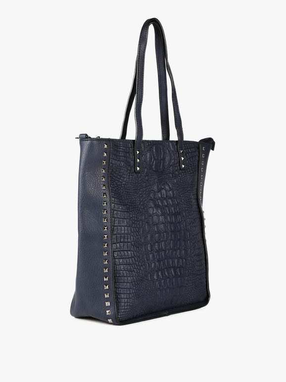 Borsa donna shopper con borchie