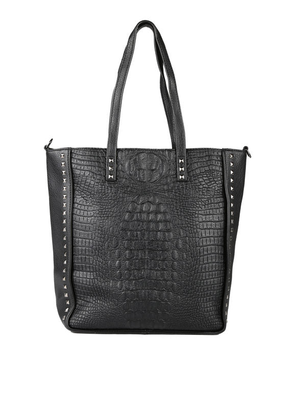 Borsa donna shopper con borchie