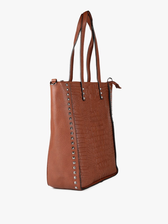 Borsa donna shopper con borchie