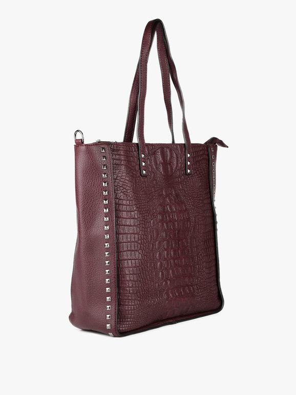 Borsa donna shopper con borchie