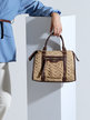 Borsa mini donna in maglia intrecciata