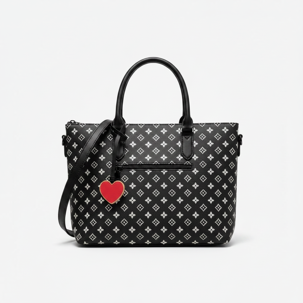 Sweet Years Borsa Shopper Donna Monogram Denim - Capiente, Firmata, 4 Colori | Stile Urban Chic