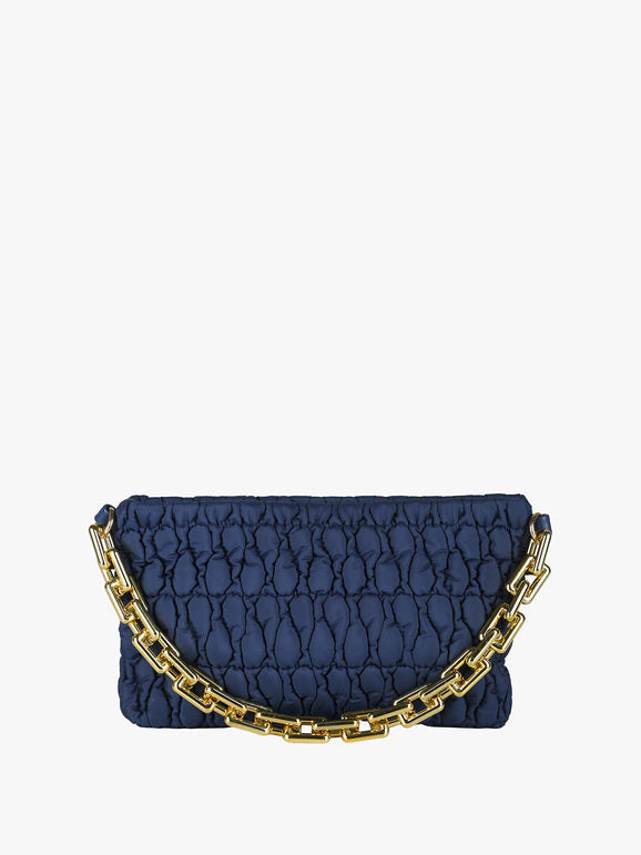 Borsa trapuntata Solada blu scuro con tracolla