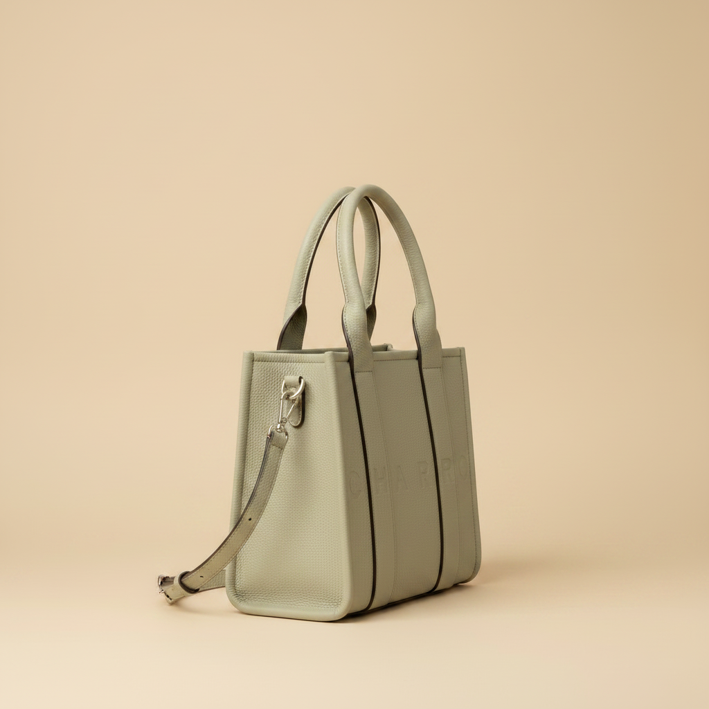 Charro Borsa Tote Bag Donna in Ecopelle Martellata - Logo in Rilievo, Capiente, Stile Luxury Casual | Firmata