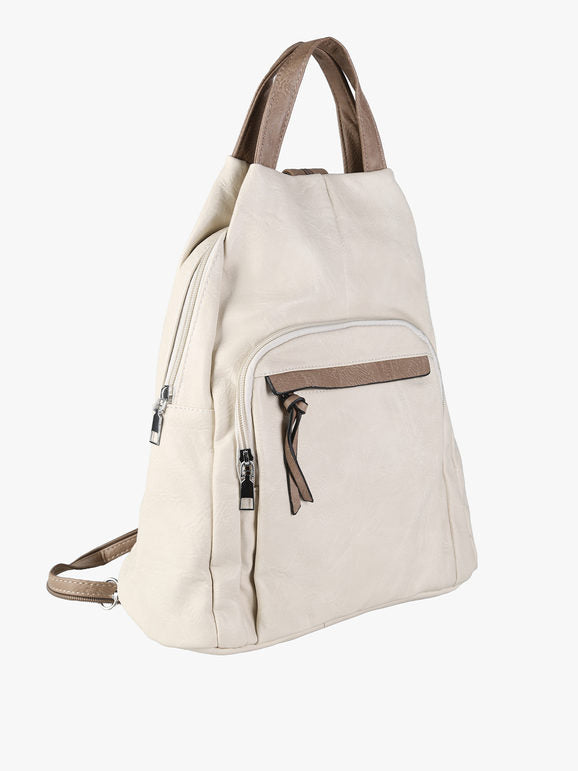 Zaino Donna Solada in Ecopelle — Panna