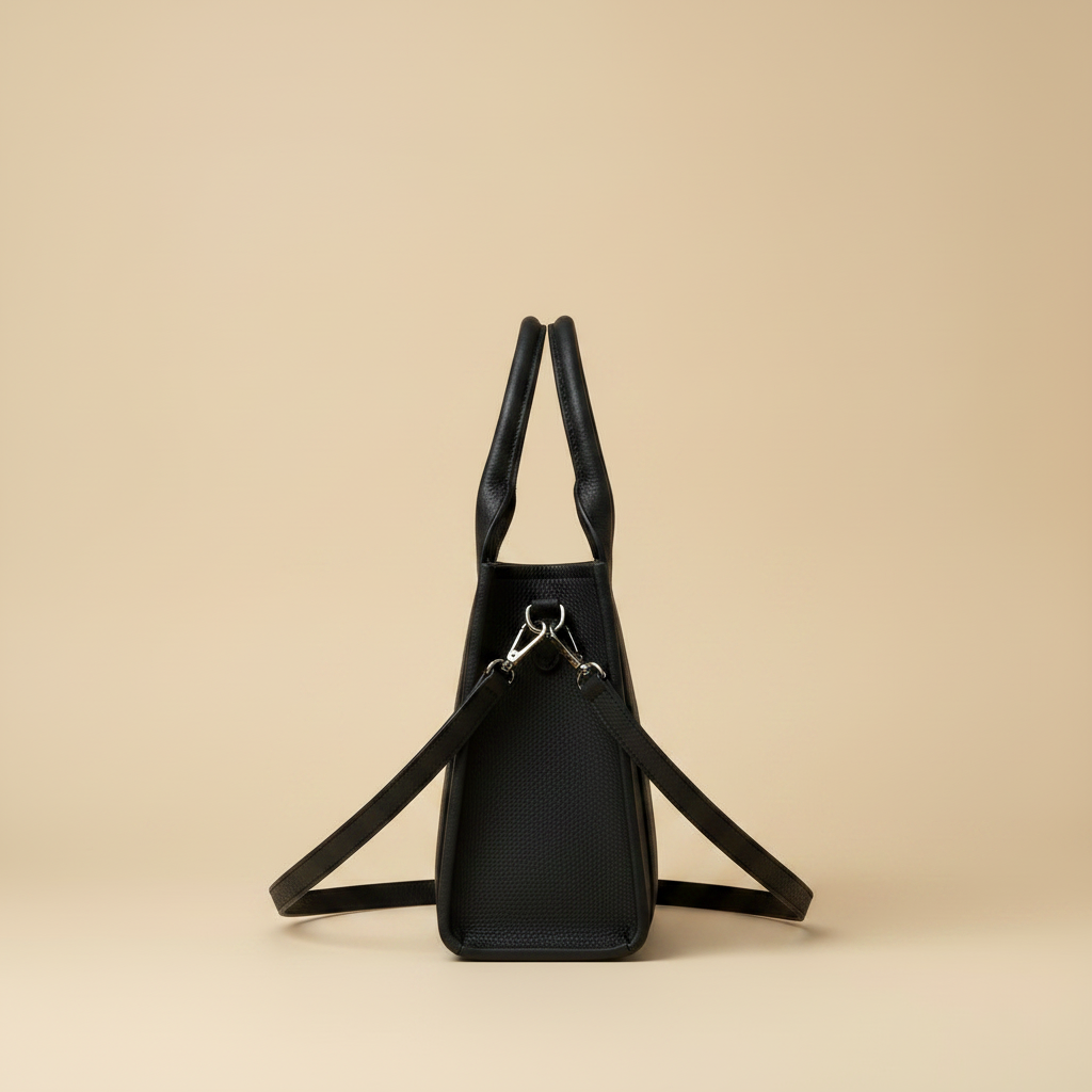 Vista laterale profilo - borsa Charro tote bag pelle martellata