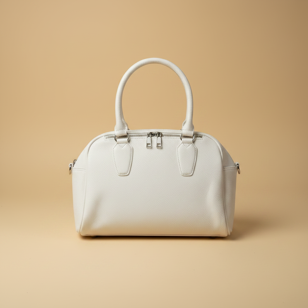 The Grace Bag borsa boston bianca vista frontale