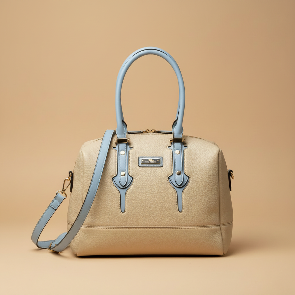 Borsa Bowling Charro Avorio Azzurro Baby 3D Render
