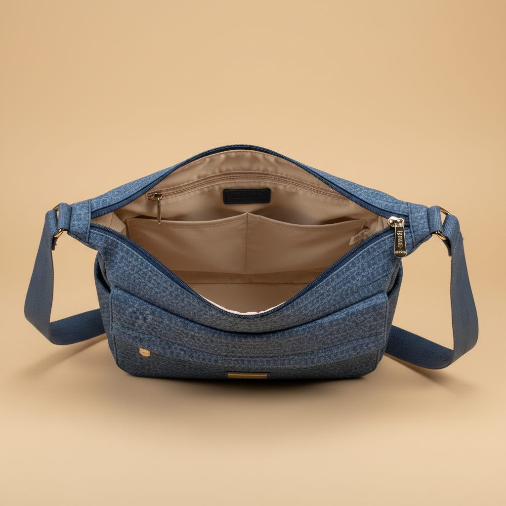 Vista interna - borsa Charro tessuto intrecciato