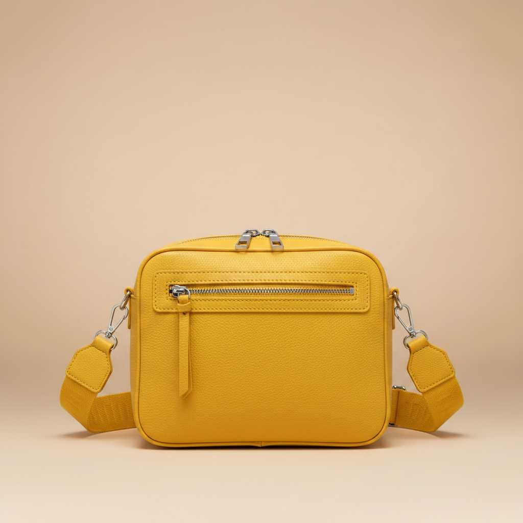 Borsa Tracolla 5 Zip - Giallo