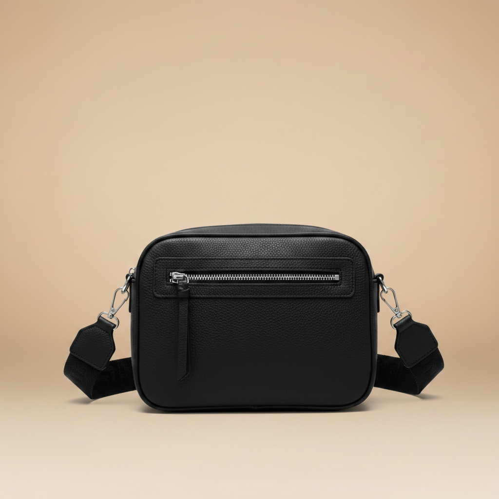Borsa Tracolla 5 Zip - Nero