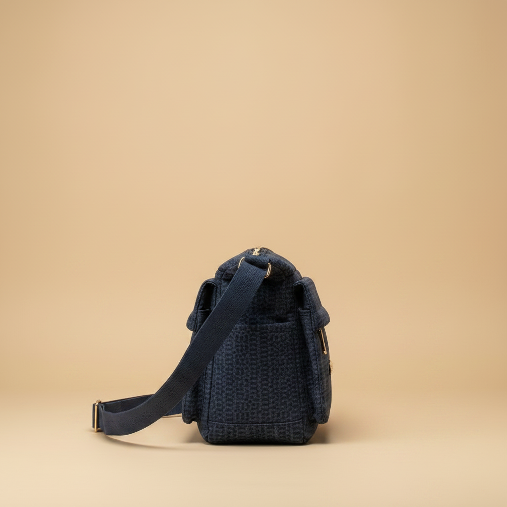 Vista laterale profilo - borsa Charro tessuto intrecciato