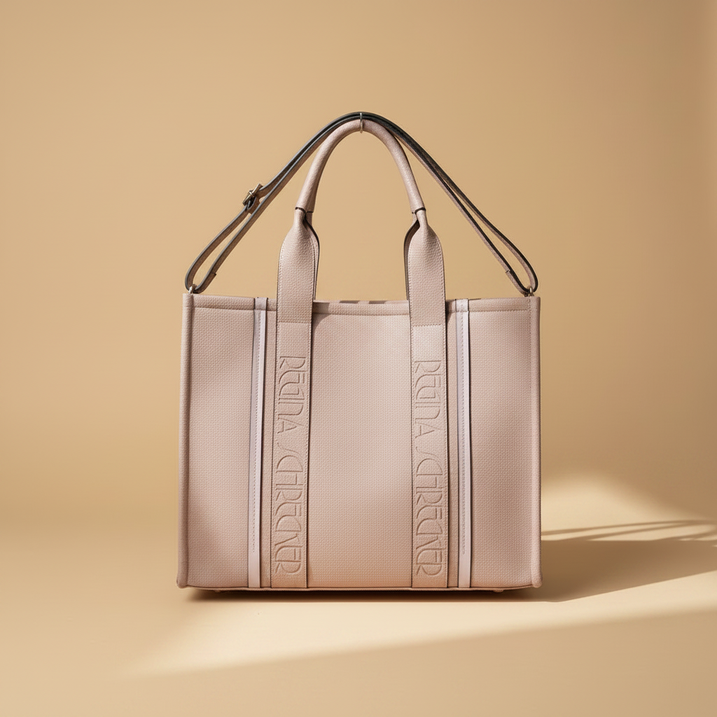 Regina Schrecker Borsa Tote Rosa Beige 3D Render