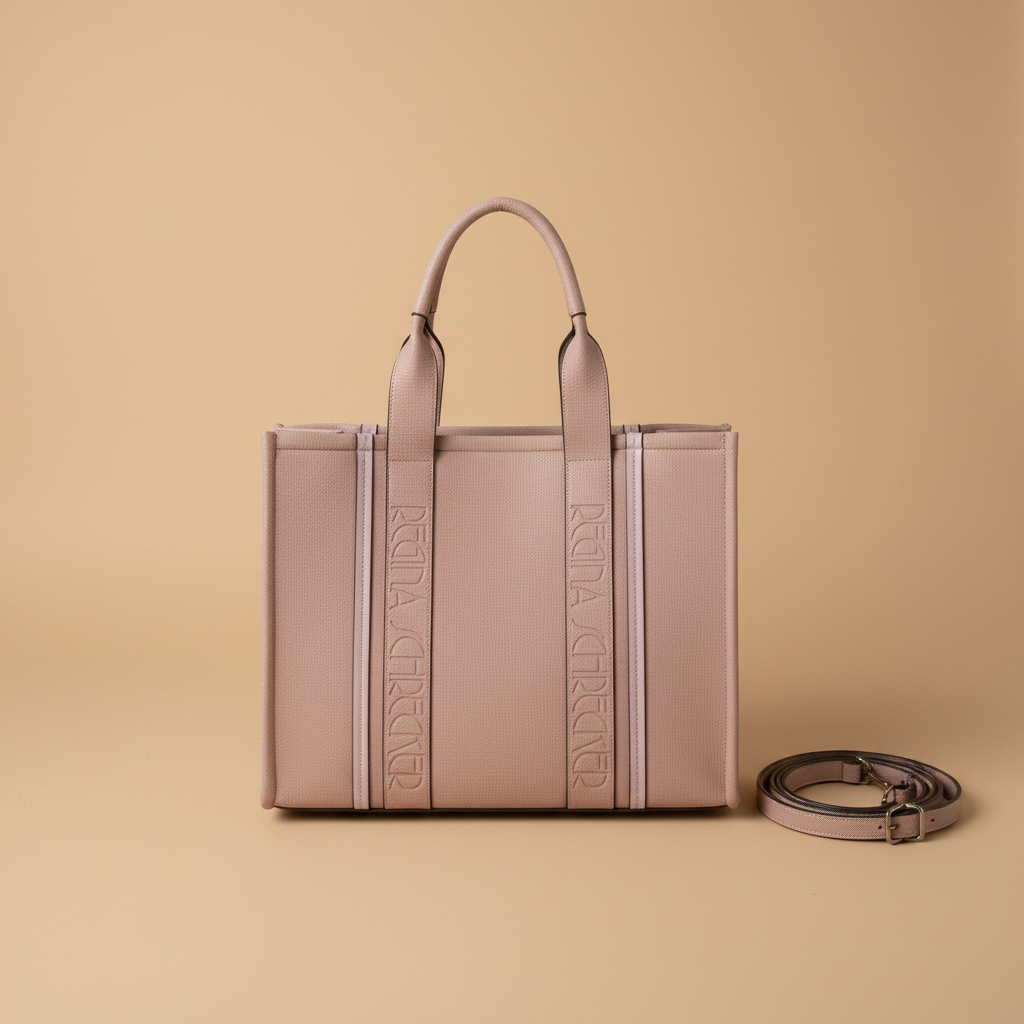 Regina Schrecker borsa tote rosa vista zenitale