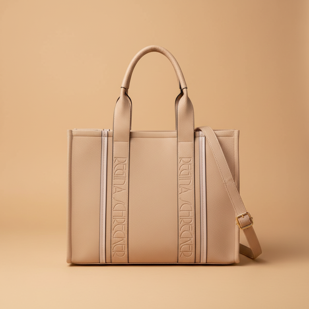 Regina Schrecker borsa tote beige vista frontale