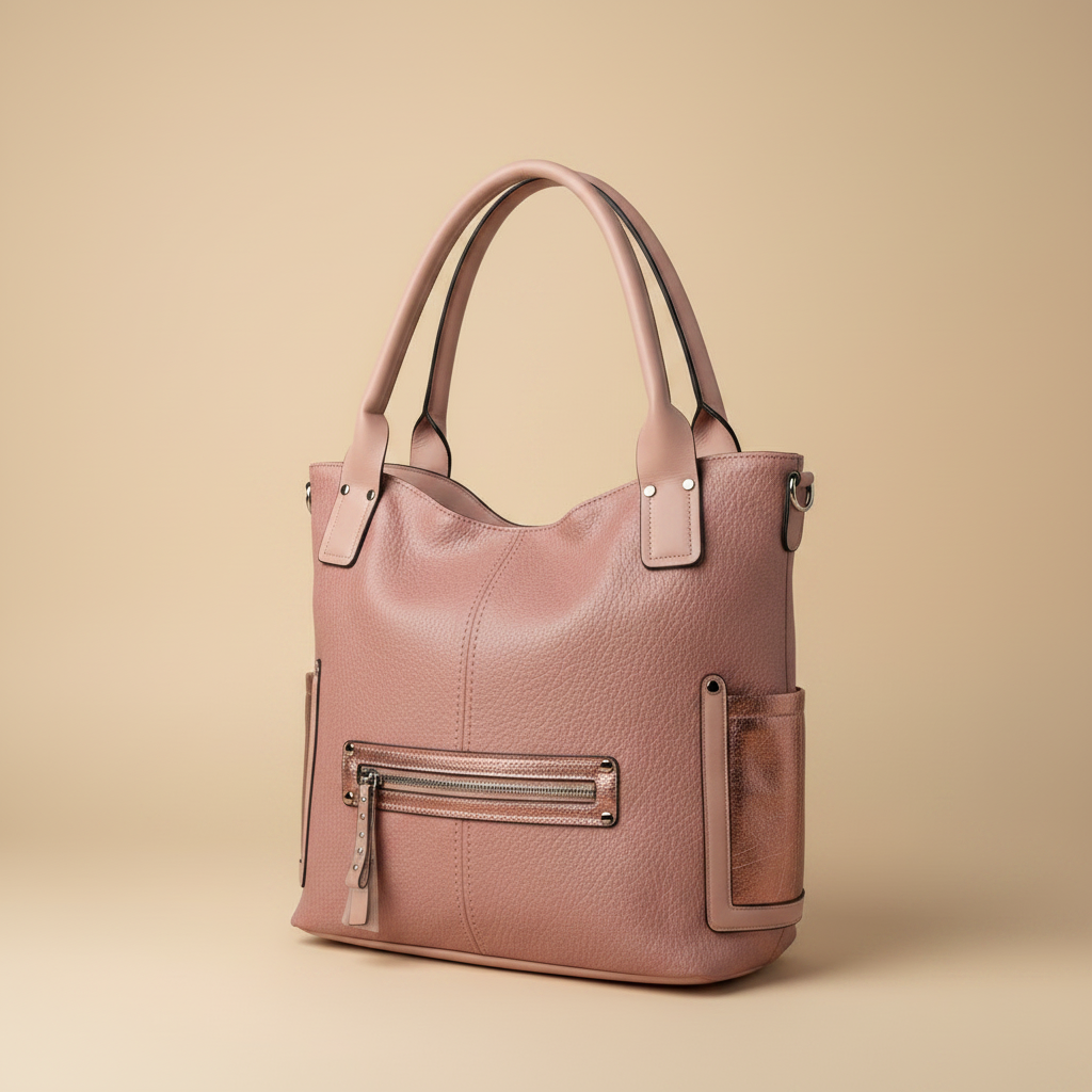 IN.C Company Borsa Tote Rosa Antico 3D Render