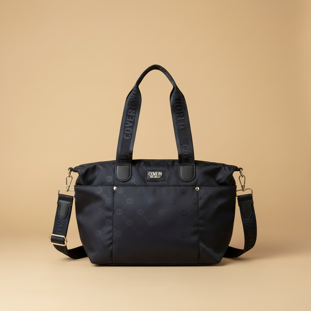 Borsa Tote Coveri World Navy Blue Monogram 3D Render