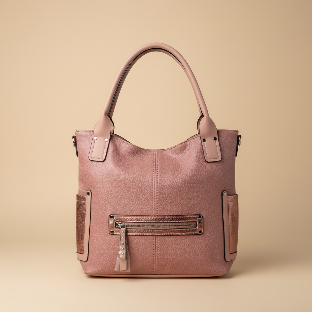 IN.C Company borsa tote rosa antico vista frontale