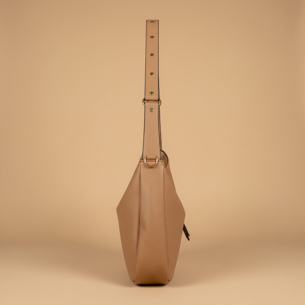 Charro borsa hobo camel vista laterale