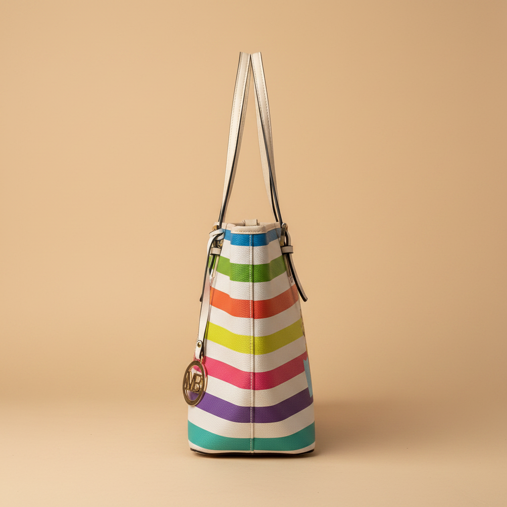 My Bags borsa tote multicolor vista laterale charm MB
