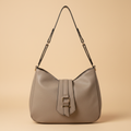 Charro borsa hobo grigio taupe vista frontale