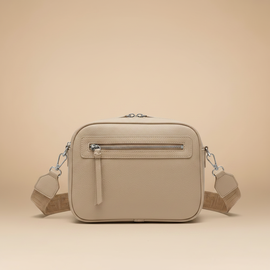 Borsa Tracolla 5 Zip - Beige