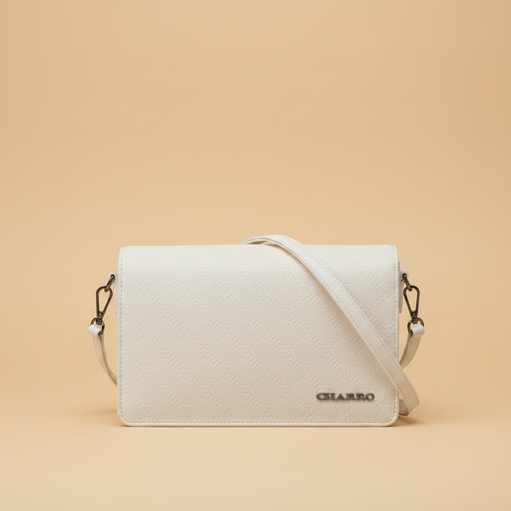 Vista laterale profilo - borsa Charro ecopelle monogram