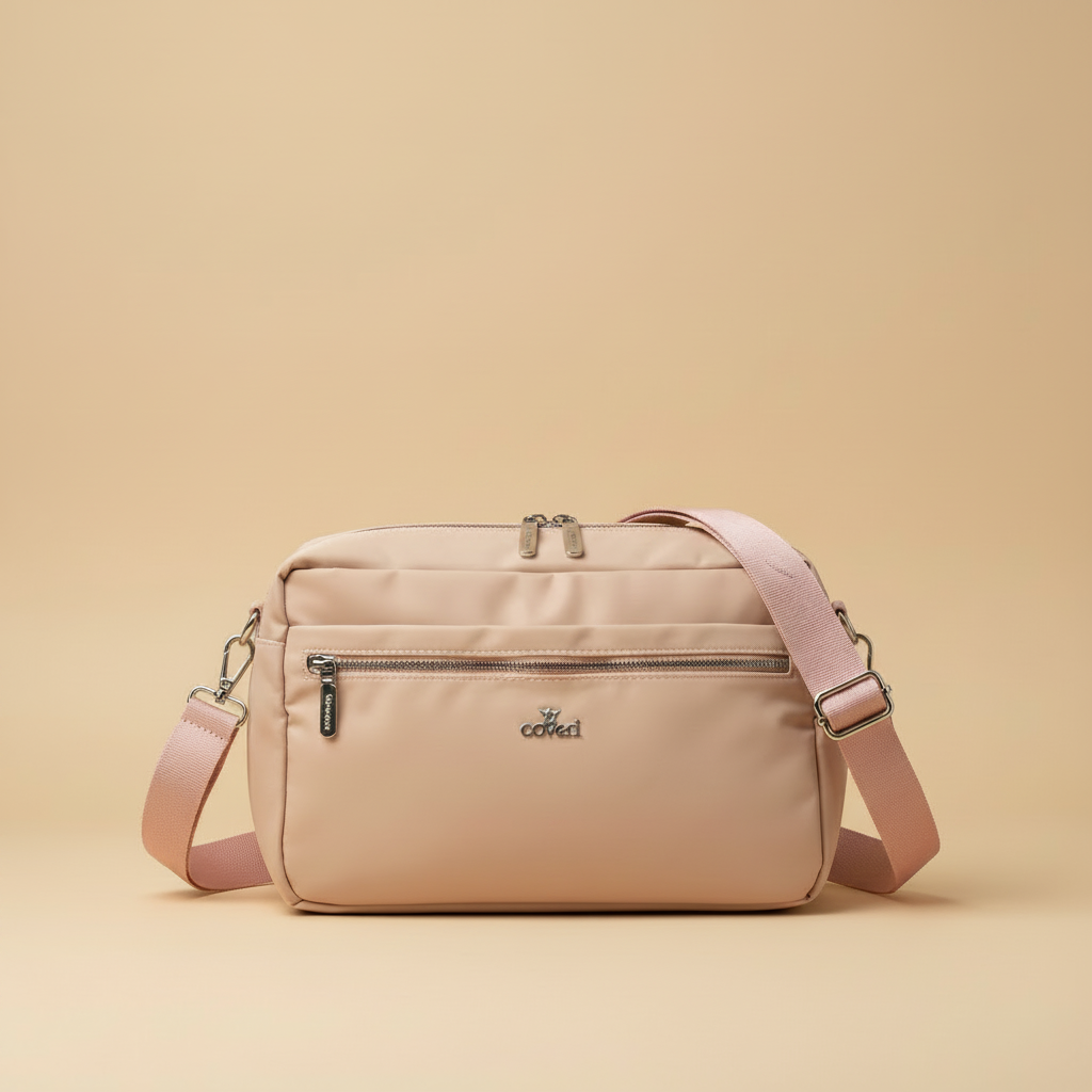 Coveri World Shopper Bicolore Nera Beige 3D Render