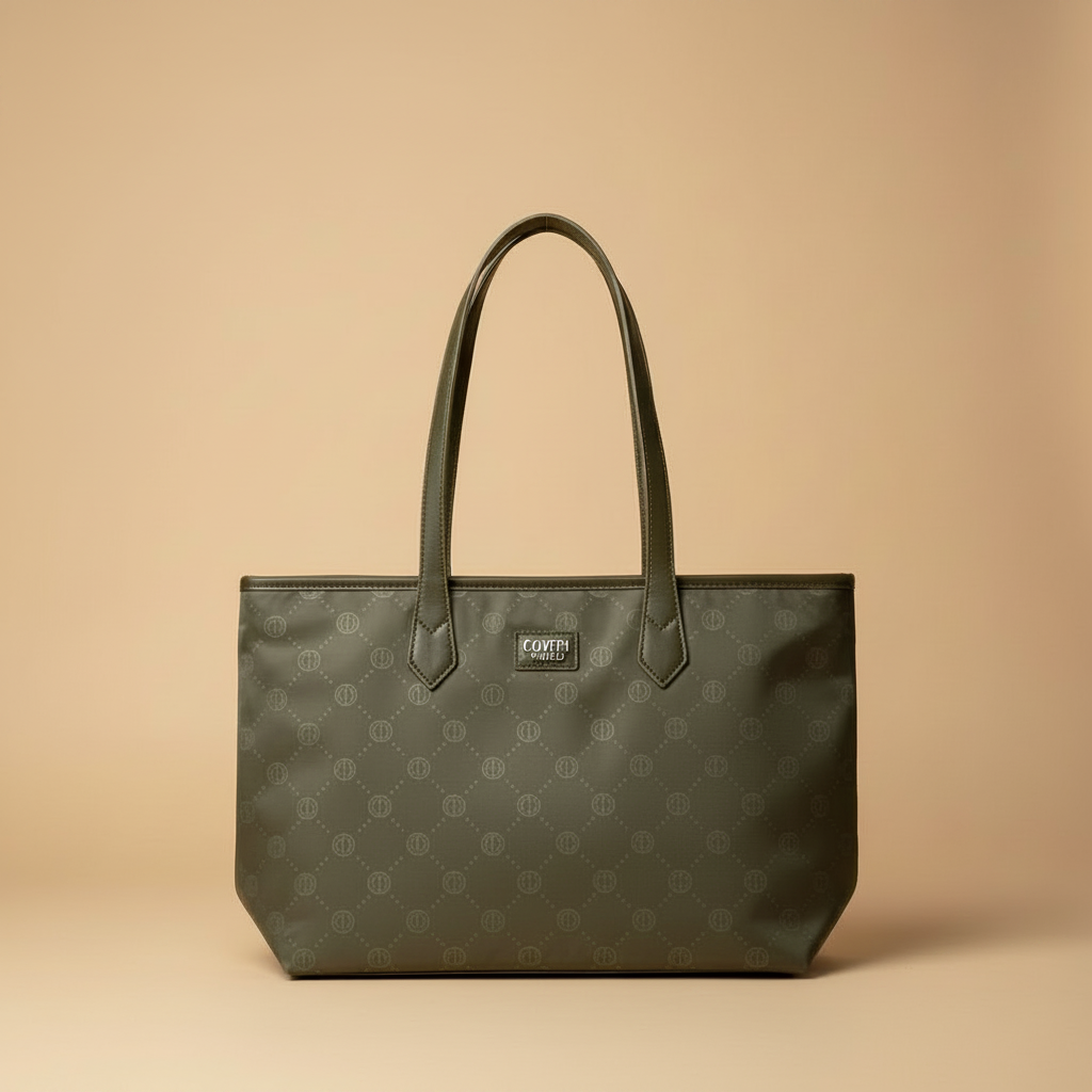 Borsa Tote Coveri World Verde Militare Monogram 3D Render