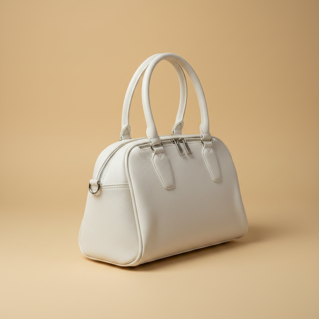The Grace Bag borsa boston bianca vista laterale