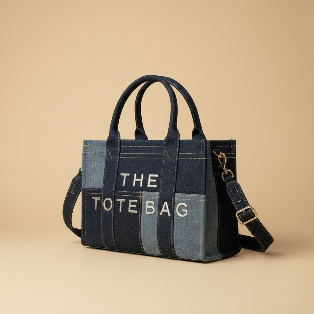 The Tote Bag denim vista 3/4