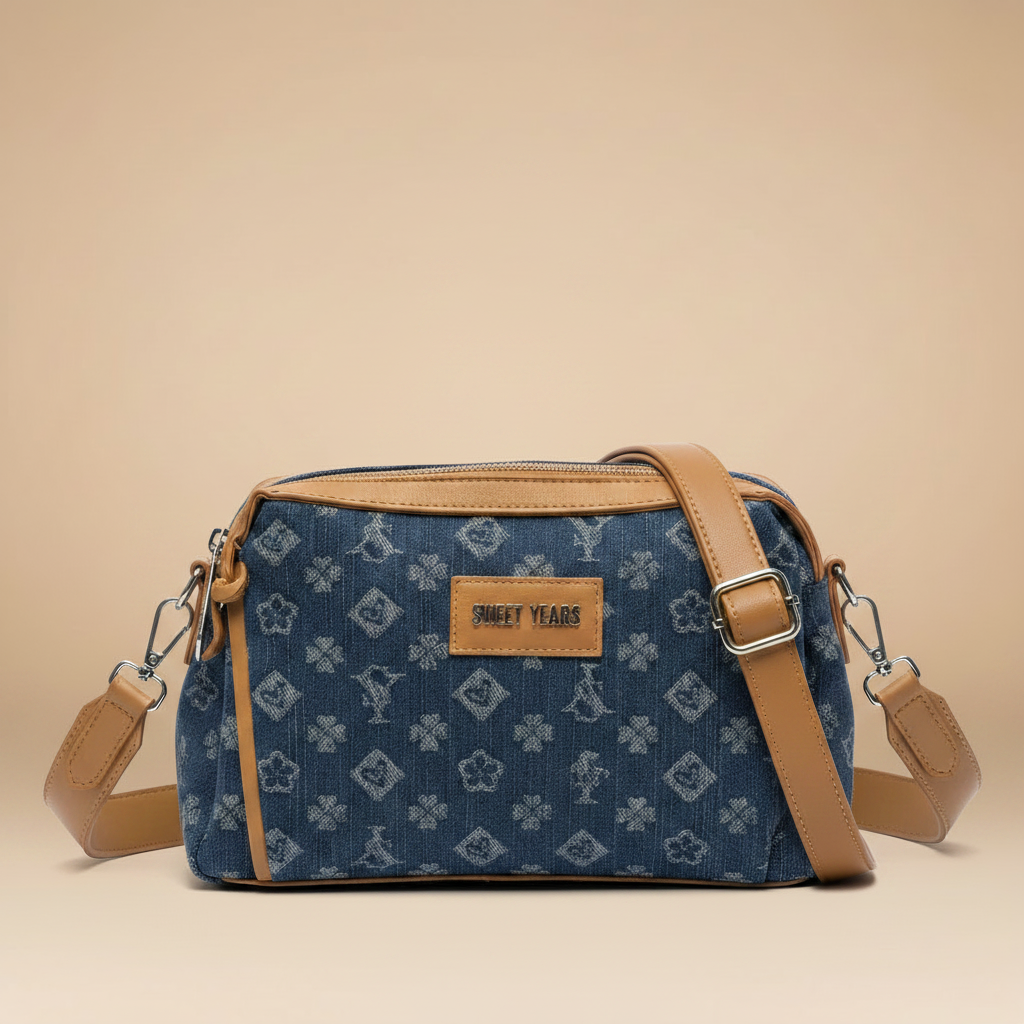 Borsa Crossbody Denim - Jeans Royal Beige