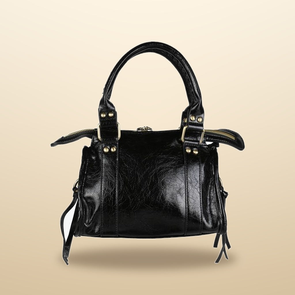 Solada Mini Borsa a Mano Donna in Ecopelle Nero